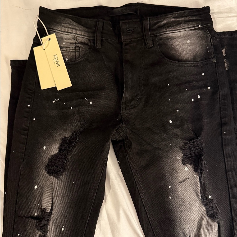 Black Distressed KDNK men’s Jeans